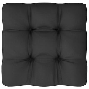 2-Sitzer Gartensofa Kiefer Massivholz Schwarz