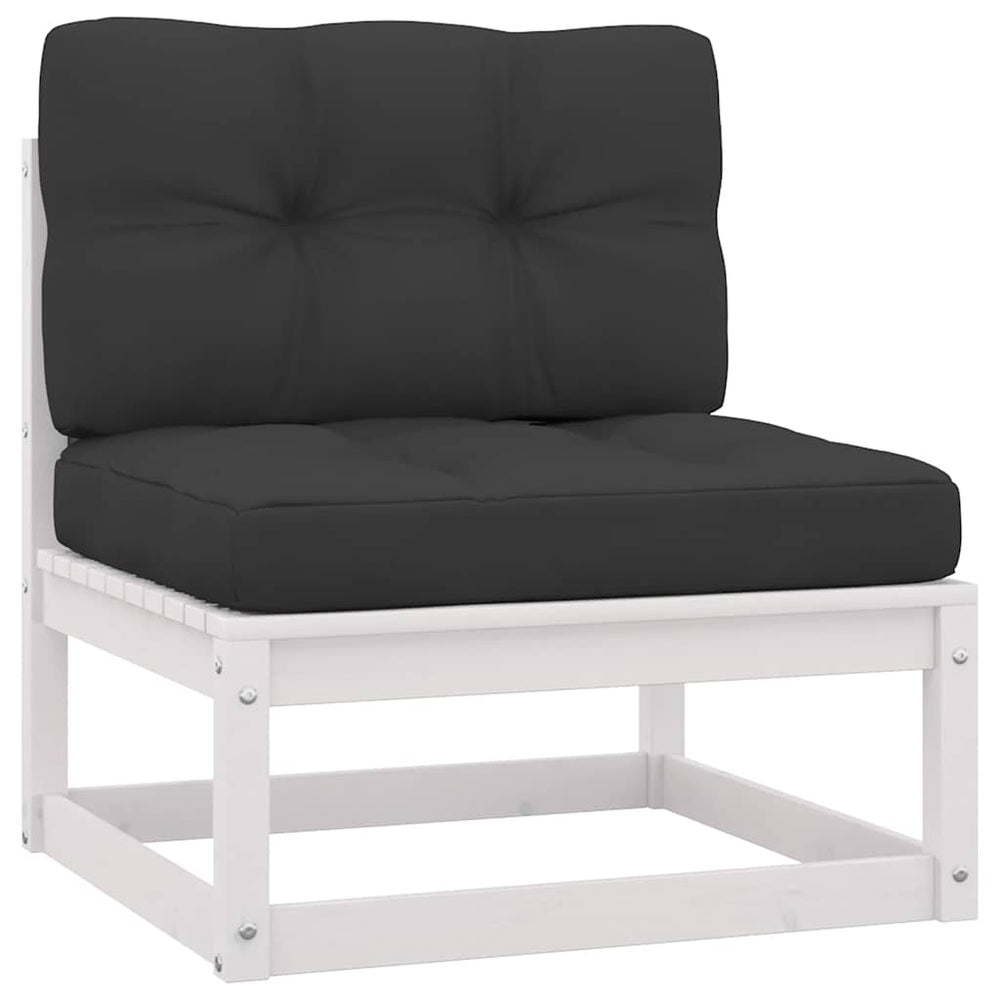 Garten Mittelsofa Set Kiefer Massivholz Anthrazit