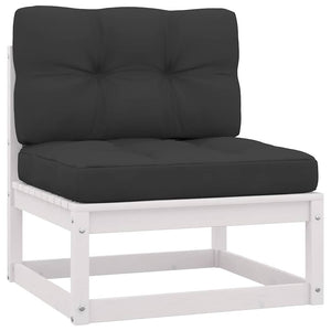 Garten Mittelsofa Set Kiefer Massivholz Anthrazit