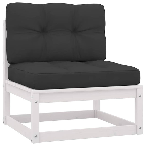 Garten Mittelsofa Set Kiefer Massivholz Anthrazit