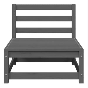 Graue Garten-Mittelsofas mit Kissen, 2er-Set