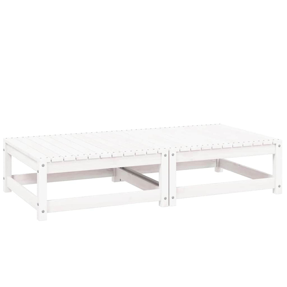 Garten-Fußhocker mit Kissen, 2er Set