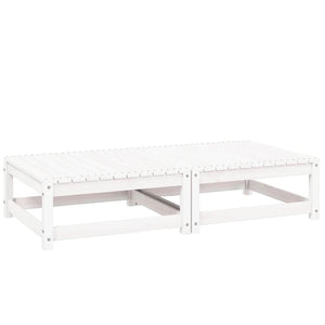 Garten-Fußhocker mit Kissen, 2er Set