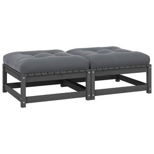 Garten Fußhocker mit Kissen, 2er Set