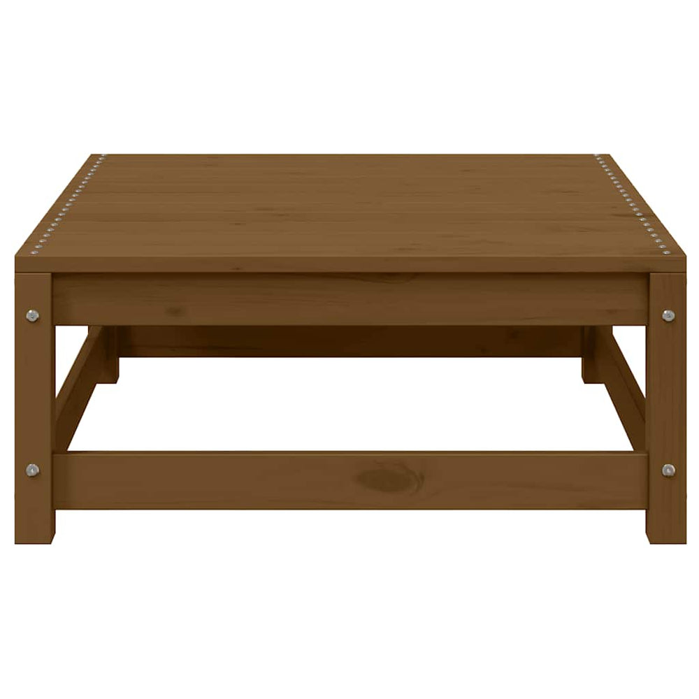 vidaXL Garden Footstools with Cushions 2 pcs Honey Brown Solid Pine Wood