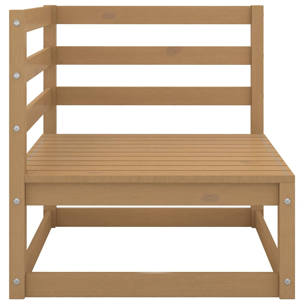 2-tlg. Garten Lounge Set Honigbraun Kiefer