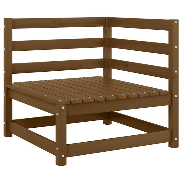 2-tlg. Garten Lounge Set Honigbraun Kiefer