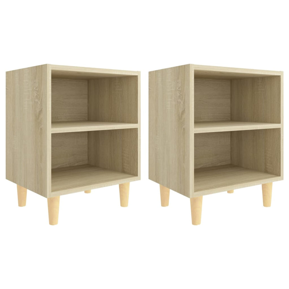 Nachttische 2er Set Sonoma Eiche 40x30x50cm