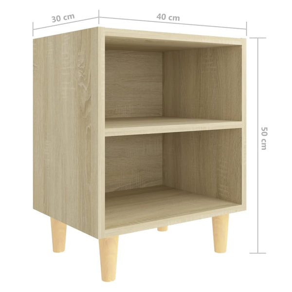 Nachttische 2er Set Sonoma Eiche 40x30x50cm