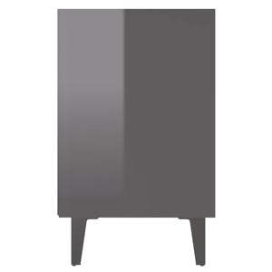 Nachttische Grau Hochglanz 40x30x50cm, 2er-Set
