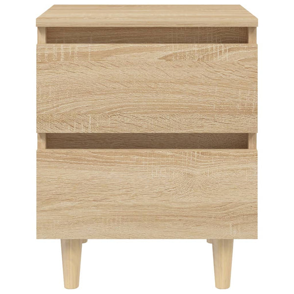Sonoma Eiche Nachttisch mit Holzbeinen