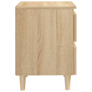 Sonoma Eiche Nachttisch mit Holzbeinen