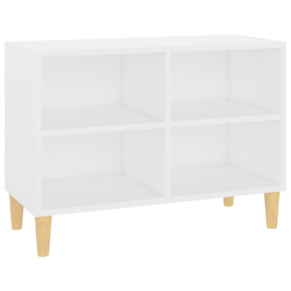 Weißer TV-Schrank mit Holzbeinen