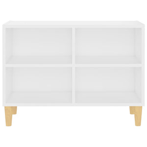 Weißer TV-Schrank mit Holzbeinen