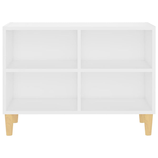 Weißer TV-Schrank mit Holzbeinen