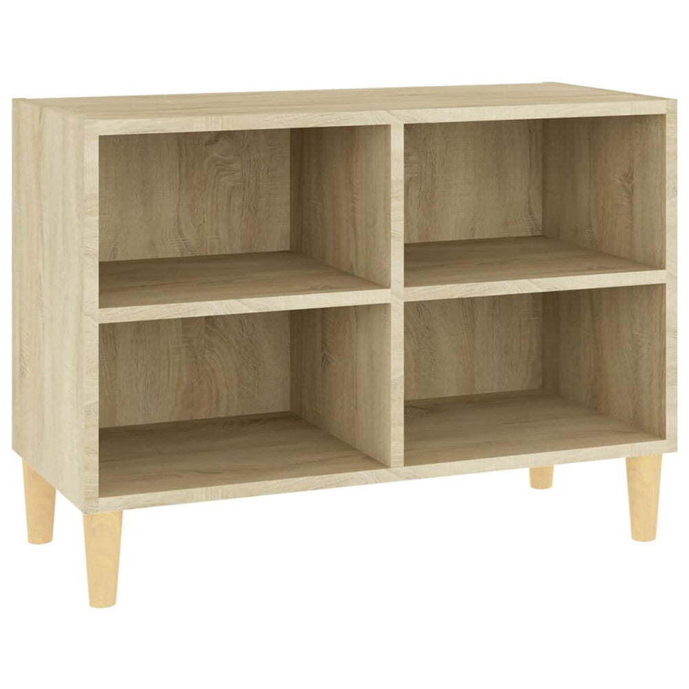 Meuble TV vidaXL avec pieds en bois massif chêne Sonoma 69,5x30x50 cm