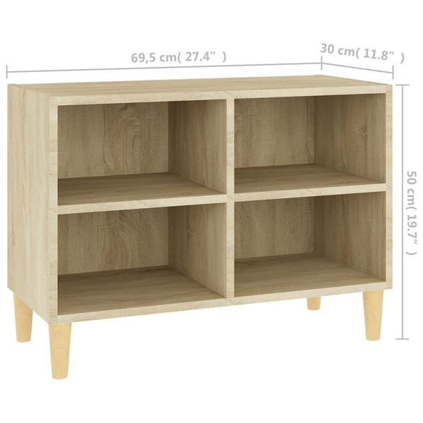 TV-Schrank Sonoma-Eiche mit Massivholzbeinen