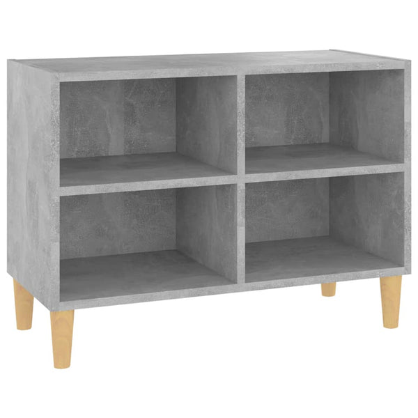 Betongrauer TV-Schrank mit Holzbeinen