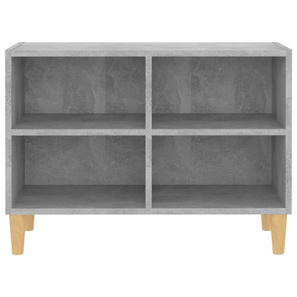 Betongrauer TV-Schrank mit Holzbeinen
