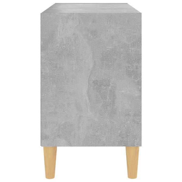 Betongrauer TV-Schrank mit Holzbeinen