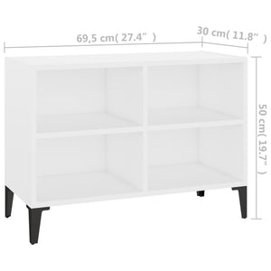 Weißer TV-Schrank mit Metallbeinen