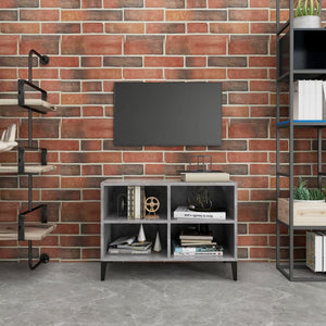 Betongrauer TV-Schrank mit Metallbeinen