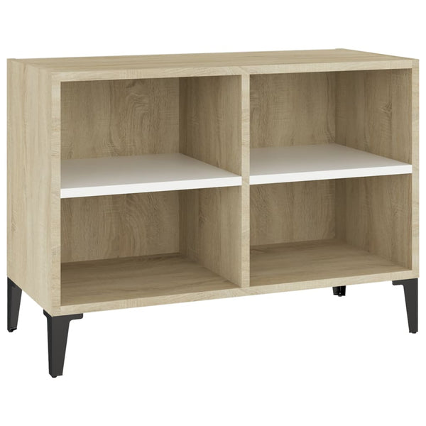 TV-Schrank Weiß Sonoma-Eiche 69,5 cm