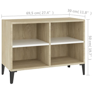 TV-Schrank Weiß Sonoma-Eiche 69,5 cm