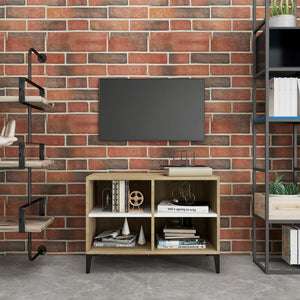TV-Schrank Weiß Sonoma-Eiche 69,5 cm