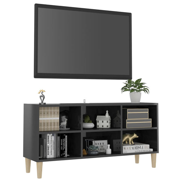 Hochglanz TV-Schrank Grau 103,5 cm