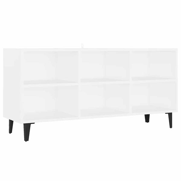 Weißer TV-Schrank mit Metallbeinen