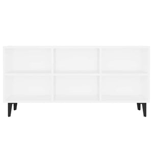 Weißer TV-Schrank mit Metallbeinen
