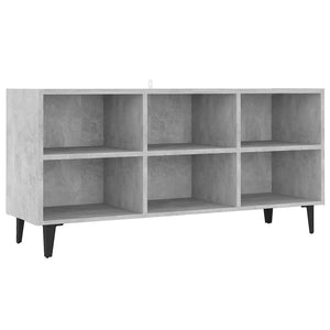 Betongrauer TV-Schrank mit Metallbeinen