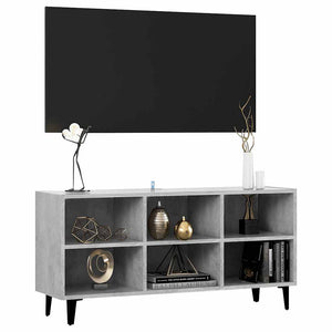 Betongrauer TV-Schrank mit Metallbeinen