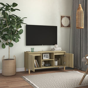 TV-Schrank Sonoma Eiche mit Holzbeinen