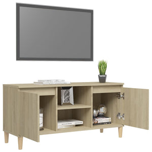 TV-Schrank Sonoma Eiche mit Holzbeinen