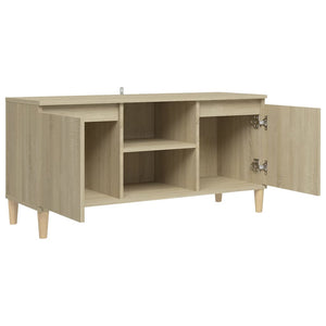 TV-Schrank Sonoma Eiche mit Holzbeinen