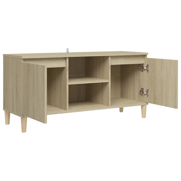 TV-Schrank Sonoma Eiche mit Holzbeinen