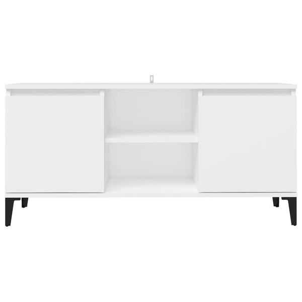 Weißer TV-Schrank mit Metallbeinen