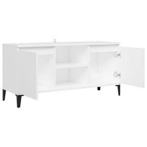 Weißer TV-Schrank mit Metallbeinen