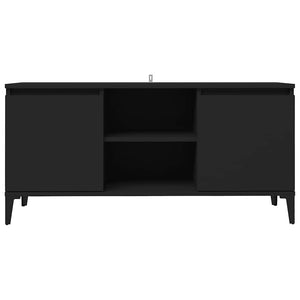 Schwarzer TV-Schrank mit Metallbeinen