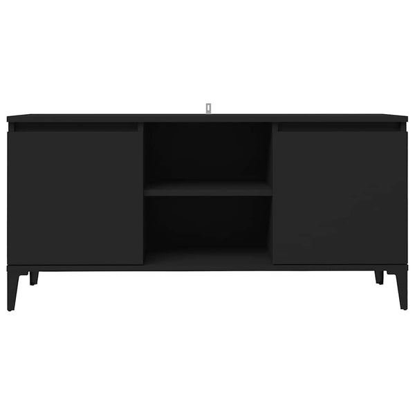Schwarzer TV-Schrank mit Metallbeinen