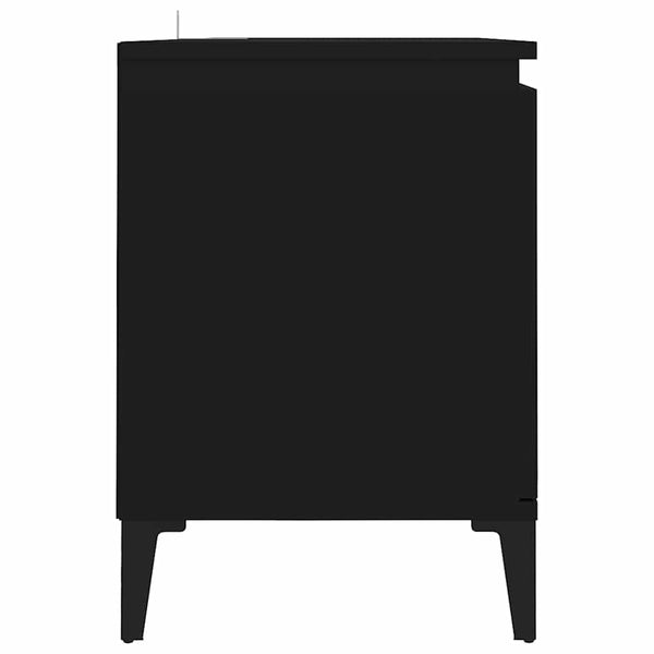 Schwarzer TV-Schrank mit Metallbeinen