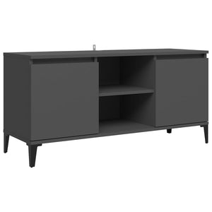 Grauer TV-Schrank mit Metallbeinen