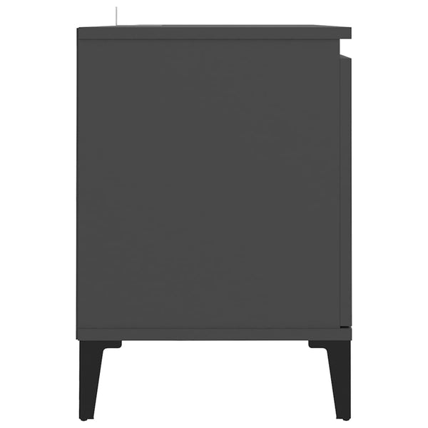 Grauer TV-Schrank mit Metallbeinen