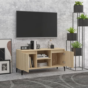TV-Schrank Sonoma Eiche mit Metallbeinen