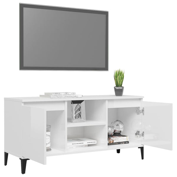 Hochglanz TV-Schrank Weiß 103,5 cm