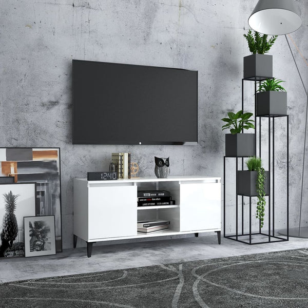 Hochglanz TV-Schrank Weiß 103,5 cm