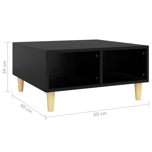 Schwarzer Couchtisch 60x60 cm