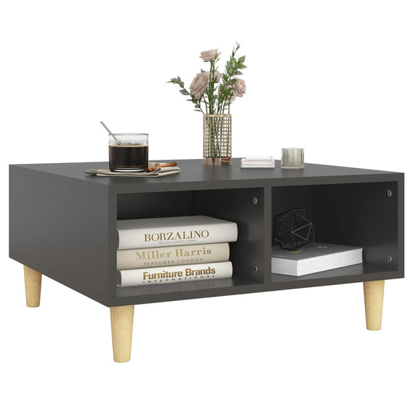 Grauer Couchtisch 60x60 cm